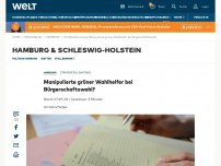 Bild zum Artikel: Manipulierte grüner Wahlhelfer bei Bürgerschaftswahl?