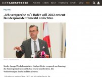 Bild zum Artikel: „Ich verspreche es“: Hofer will 2022 erneut Bundespräsidentenwahl anfechten
