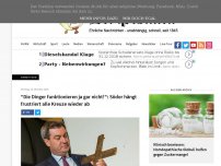 Bild zum Artikel: 'Die Dinger funktionieren ja gar nicht!': Söder hängt frustriert alle Kreuze wieder ab