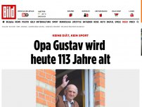 Bild zum Artikel: Keine Diät, kein Sport - Opa Gustav wird 113 Jahre alt