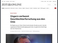 Bild zum Artikel: Gender Studies: Ungarn streicht Geschlechterforschung an Unis