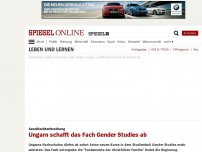 Bild zum Artikel: Geschlechterforschung: Ungarn schafft das Fach Gender Studies ab