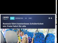 Bild zum Artikel: Rostock führt kostenloses Schülerticket ein: Freie Fahrt für alle