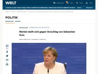 Bild zum Artikel: Merkel stellt sich gegen Vorschlag von Sebastian Kurz