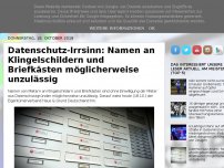 Bild zum Artikel: Datenschutz-Irrsinn: Namen an Klingelschildern und Briefkästen möglicherweise unzulässig