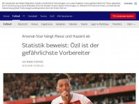 Bild zum Artikel: Statistik beweist: Özil ist der gefährlichste Vorbereiter