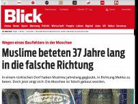 Bild zum Artikel: Wegen eines Baufehlers in der Moschee: Muslime beteten 37 Jahre lang in die falsche Richtung