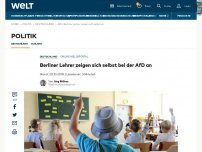 Bild zum Artikel: Berliner Lehrer zeigen sich selbst bei der AfD an