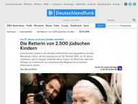 Bild zum Artikel: Deutschlandfunk | Kalenderblatt | Die Retterin von 2.500 jüdischen Kindern