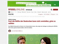 Bild zum Artikel: SPIEGEL-Umfrage: Fast die Hälfte der Deutschen kann sich vorstellen, grün zu wählen