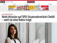 Bild zum Artikel: Berliner SPD-Politikerin Chebli wegen Rolex angegriffen