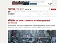Bild zum Artikel: Abgasskandal: Kanzlerin will Diesel-Fahrverbote in Städten gesetzlich erschweren