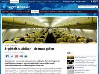 Bild zum Artikel: Vorfall bei Ryanair: Er pöbelt rassistisch - sie muss gehen