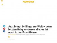 Bild zum Artikel: Arzt bringt Drillinge zur Welt – beim letzten Baby erstarren alle: es ist noch in der Fruchtblase