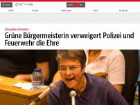 Bild zum Artikel: Grüne Bürgermeisterin verweigert Polizei und Feuerwehr die Ehre