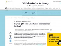 Bild zum Artikel: FC Bayern: Bayern gibt eine Lehrstunde im modernen Fußball