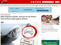 Bild zum Artikel: Fehler der Behörden - Mess-Experte erklärt, warum es nie Diesel-Fahrverbote hätte geben dürfen