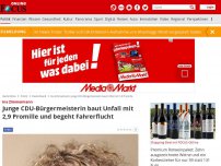 Bild zum Artikel: Ina Zimmermann - Junge CDU-Bürgermeisterin baut Unfall mit 2,9 Promille und begeht Fahrerflucht