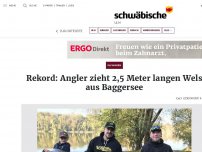 Bild zum Artikel: Rekord: Angler zieht 2,5 Meter langen Wels aus Baggersee