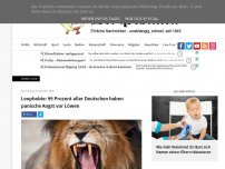 Bild zum Artikel: Leophobie: 99 Prozent aller Deutschen haben panische Angst vor Löwen