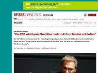 Bild zum Artikel: Parteichef Lindner: 'Die FDP wird keine Koalition mehr mit Frau Merkel schließen'