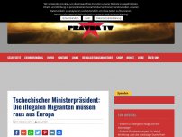 Bild zum Artikel: Tschechischer Ministerpräsident: Die illegalen Migranten müssen raus aus Europa