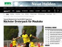 Bild zum Artikel: Moukoko schnürt nächsten Dreierpack