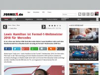 Bild zum Artikel: Lewis Hamilton ist Formel-1-Weltmeister 2018 für Mercedes