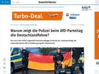 Bild zum Artikel: Polizei zeigt Deutschlandflagge während AfD-Parteitag