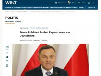 Bild zum Artikel: Polens Präsident fordert Reparationen von Deutschland