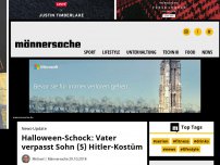 Bild zum Artikel: Halloween-Schock: Vater verpasst Sohn (5) Hitler-Kostüm | Männersache
