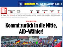 Bild zum Artikel: BILD meint - Kommt zurück in die Mitte, AfD-Wähler!