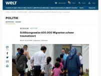 Bild zum Artikel: Schätzungsweise 600.000 Migranten schwer traumatisiert