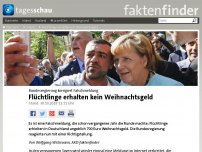 Bild zum Artikel: Flüchtlinge erhalten kein Weihnachtsgeld