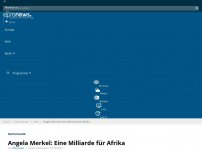 Bild zum Artikel: Angela Merkel: Eine Milliarde für Afrika