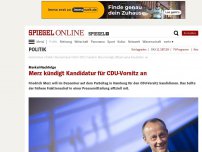 Bild zum Artikel: Merkel-Nachfolge: Merz kündigt Kandidatur für CDU-Vorsitz an