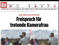 Bild zum Artikel: Diese Szene schockte die WElt - Freispruch für tretende Kamerafrau