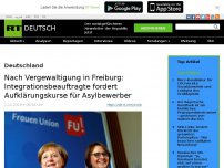 Bild zum Artikel: Nach Vergewaltigung in Freiburg: Integrationsbeauftragte fordert Aufklärungskurse für Asylbewerber