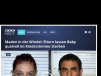 Bild zum Artikel: Maden in der Windel: Eltern lassen Baby qualvoll im Kinderzimmer sterben