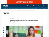 Bild zum Artikel: Integrationsbeauftragte fordert Sexualaufklärung für Asylbewerber