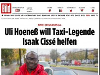 Bild zum Artikel: Nach Schlaganfall - Uli Hoeneß will Taxi-Legende Isaak Cissé helfen