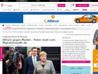 Bild zum Artikel: Besuch in Warschau: Affront gegen Merkel – Polen rückt vom Migrationspakt ab