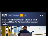 Bild zum Artikel: Paris: Busfahrer schmeißt alle raus - weil niemand Platz für Rollstuhlfahrer machen wollte