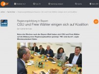 Bild zum Artikel: Neue Regierung in Bayern steht: CSU und Freie Wähler einigen sich auf Koalition