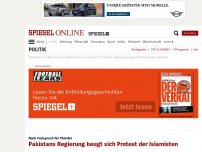 Bild zum Artikel: Nach Freispruch für Christin: Pakistans Regierung beugt sich Protest der Islamisten