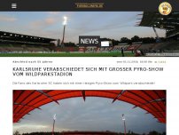 Bild zum Artikel: Karlsruhe verabschiedet sich mit großer Pyro-Show vom Wildparkstadion