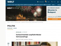 Bild zum Artikel: Gerhard Schröder empfiehlt Merkel Vertrauensfrage