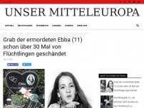 Bild zum Artikel: Grab der ermordeten Ebba (11) schon über 30 Mal von Flüchtlingen geschändet