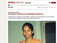 Bild zum Artikel: Freigesprochene Christin: Asia Bibi in Pakistan aus Gefängnis entlassen