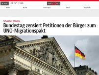 Bild zum Artikel: Bundestag zensiert Petitionen der Bürger zum UNO-Migrationspakt